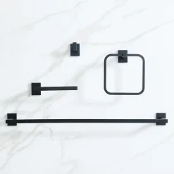 West Elm Abbington Bathroom Hardware - Matte Black