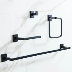 West Elm Abbington Bathroom Hardware - Matte Black