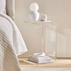 Kids West Elm Acrylic C-Shaped Side Table (14")