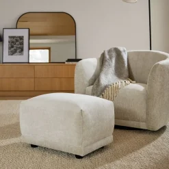 West Elm Addie Swivel Armchair Ottoman