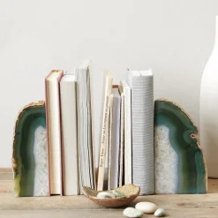 West Elm Agate Stone Bookends