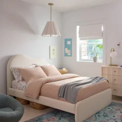 Kids West Elm Alba Asymmetric Upholstered Bed