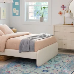 Kids West Elm Alba Asymmetric Upholstered Bed