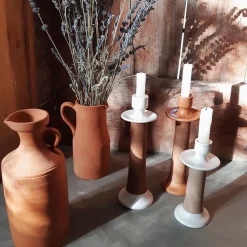 West Elm Alcantara Frederic Leather Wrapped Candle Holder