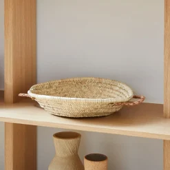 West Elm Alcantara Frederic Tray w/ Leather Handles