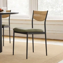 West Elm Alessio Woven Back Dining Chair