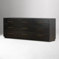 West Elm Alexa Burnished Pedestal 9-Drawer Dresser (88”)