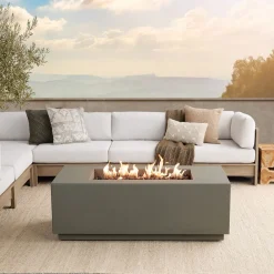 West Elm Amaline Rectangle Fire Pit Table (–)