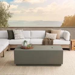 West Elm Amaline Rectangle Fire Pit Table (–)