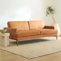 West Elm Andes Leather Futon (83.5")