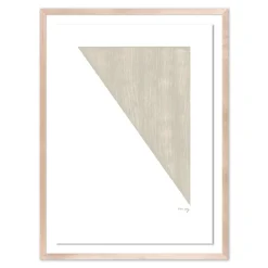 West Elm Angle II in Taupe Framed Wall Art by The Holly Collective