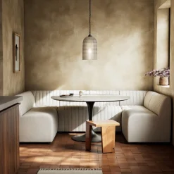 West Elm Anniina Channeled U-Shaped Dining Banquette (–)