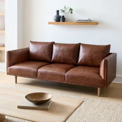 West Elm Antonio Leather Sofa (60"–89")