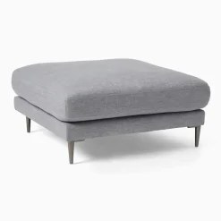 West Elm Anton Ottoman - Metal Legs
