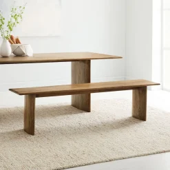 West Elm Anton Solid Wood Dining Bench (–)