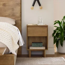 West Elm Anton Solid Wood Mini Open Nightstand (16")