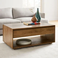 West Elm Anton Solid Wood Storage Coffee Table (42")