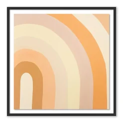 West Elm Apricot Cake Stripes Framed Wall Art by Erica Hauser