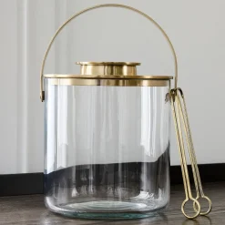 West Elm Archer Barware Ice Bucket w/ Tongs