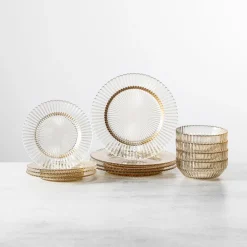 West Elm Archie Glass Dinnerware (Set of 12)