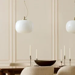 West Elm Aria Rounded Rectangle Glass Pendant (-)