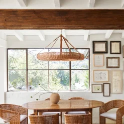 West Elm Arles Rattan Halo Chandelier (42")
