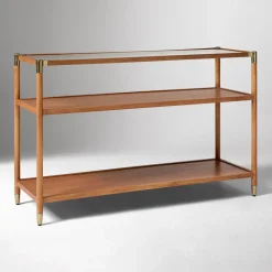 West Elm Arnet Solid Wood and Glass Console (48")