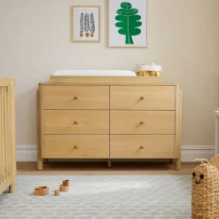 Kids West Elm Atlas 6-Drawer Wide Dresser with Removable Topper (56")