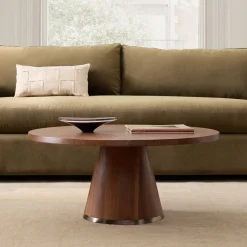 West Elm Aubin Round Pedestal Coffee Table (36")