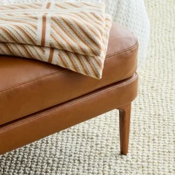 West Elm Auburn Leather Bench