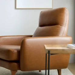 West Elm Auburn Leather High-Back Chair