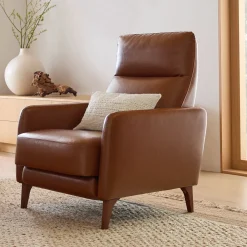 West Elm Auburn Leather Recliner