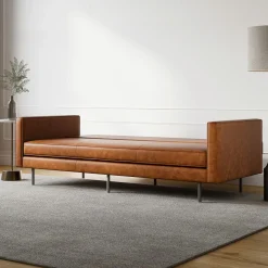 West Elm Axel Full Leather Futon (82.5")
