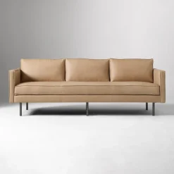 West Elm Axel Leather Sofa (76"–89")
