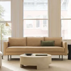 West Elm Axel Leather Sofa (76"–89")