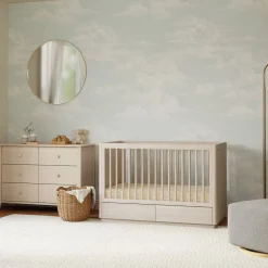 Kids West Elm Babyletto Bento 3-in-1 Convertible Storage Crib w/ Toddler Bed Conversion Kit