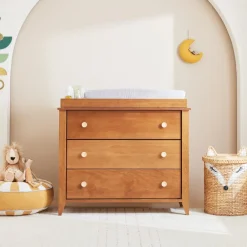 Kids West Elm Babyletto Sprout 3-Drawer Narrow Dresser with Removable Topper (42")