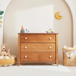 Kids West Elm Babyletto Sprout 3-Drawer Narrow Dresser with Removable Topper (42")