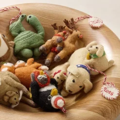 West Elm Baby's First Holiday Felt Animal Ornaments