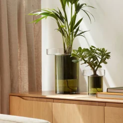 West Elm Balcony Glass Self-Watering Planter