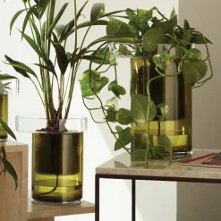 West Elm Balcony Glass Self-Watering Planter