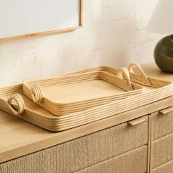 West Elm Bamboo Woven Trays