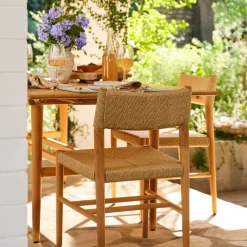 West Elm Baycrest Outdoor Teak Side Dining Chairs