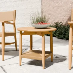 West Elm Baycrest Outdoor Teak Side Table (21")