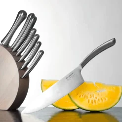 West Elm BergHOFF Stainless Steel Knife Set w/ Block (Set of 8)