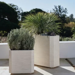 West Elm Beveled Ficonstone Indoor/Outdoor Planters