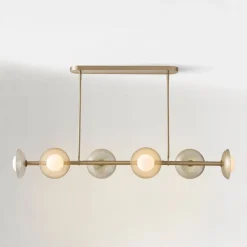 West Elm Bezel 6-Light Linear Chandelier (51.5")