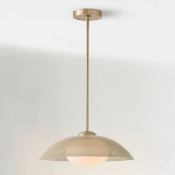 West Elm Bezel Perforated Metal Pendant (16")