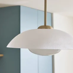 West Elm Bezel Perforated Metal Pendant (16")