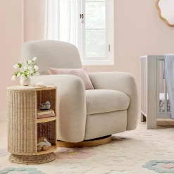Kids West Elm Billie Rattan Storage Side Table
